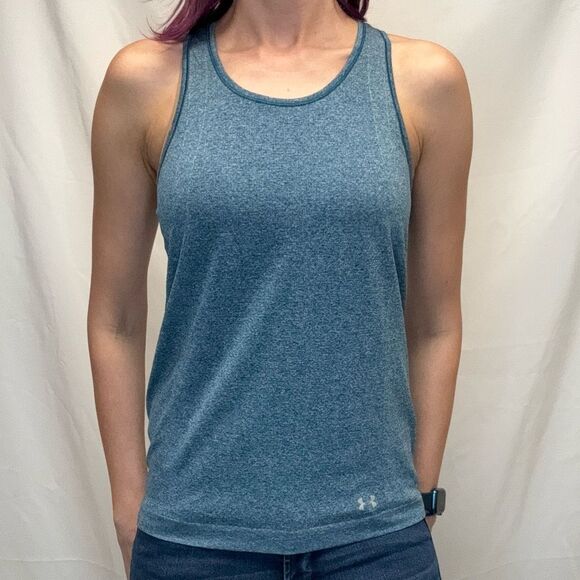 Under Armour Women's Blue Lightweight racerback Athletic Tank Top M Med Medium - Picture 1 of 9